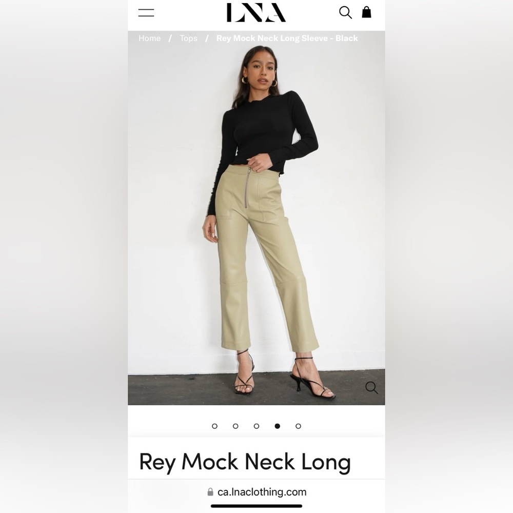 LNA Rey mock neck black top - Picture 2 of 9